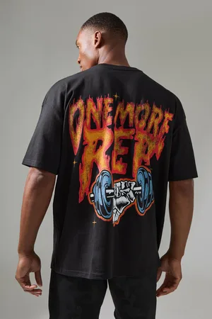 Boohoo Camiseta Man Active Oversize Con Estampado Gráfico One More Rep