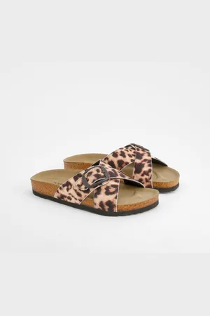 Boohoo Sandalias Con Tiras Cruzadas Y Estampado De Leopardo