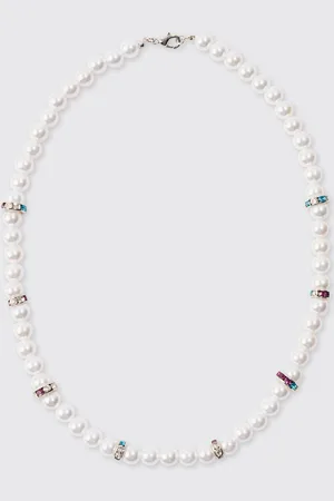 Boohoo Collar Morado Con Perlas