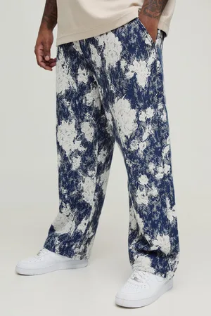 Boohoo Pantalón Plus Holgado Con Estampado De Tapiz