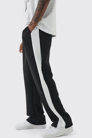 Boohoo Pantalón Tall Holgado De Tejido Por Urdimbre Con Bordado Y Panel Lateral