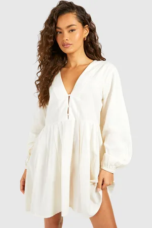 Boohoo Vestido Holgado De Manga Larga