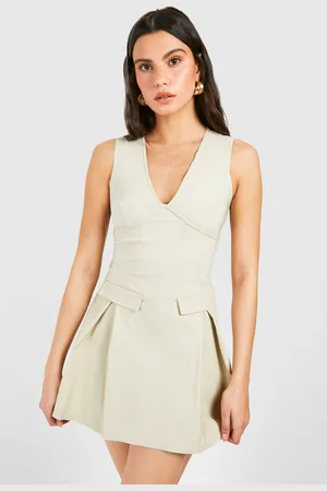 Boohoo Vestido Mini Estilo Corsé De Bengalina