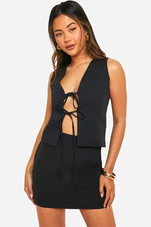 Boohoo Chaleco Holgado Con Atadura Frontal