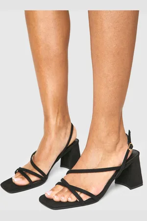 Boohoo Tacones De 2 Partes De Holgura Ancha Con Tacón Medio Sin Talón
