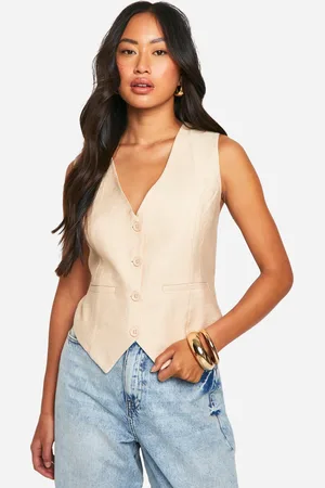 Boohoo Chaleco Entallado De Tela