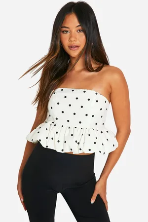 Boohoo Corsé De Lunares Con Volante