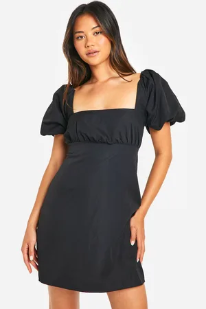 Boohoo Vestido Mini Con Mangas Abullonadas