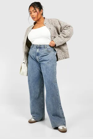 Boohoo Vaqueros Plus De Pernera Ancha