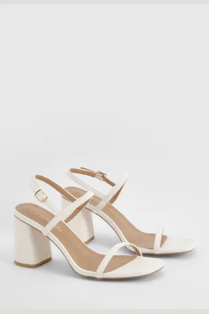 Boohoo Sandalias De Tacón Grueso Con Tira Doble Y Talón Descubierto