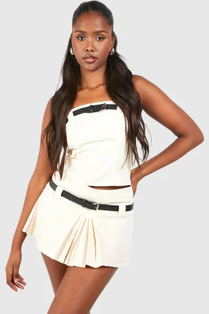 Boohoo Vestido Mini Plisado Con Cinturón