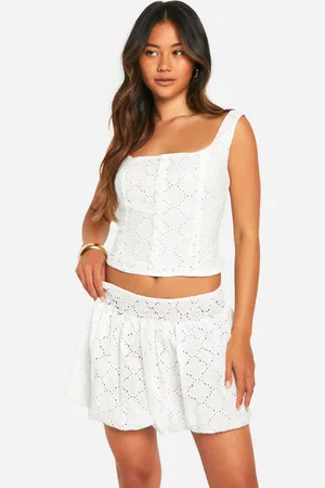 Boohoo Minifalda De Bordado Inglés Con Bola