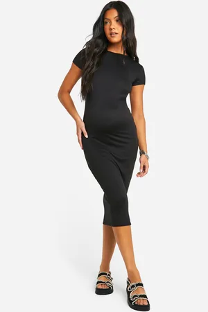 Boohoo Vestido Premamá Midaxi Súper Suave De Manga Corta