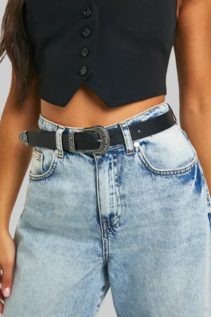 Boohoo Cinturón Con Hebilla Estilo Western