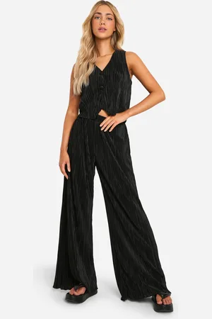Boohoo Pantalón Plisado Holgado De Pernera Ancha