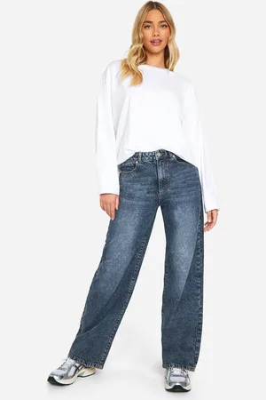 Boohoo Vaqueros Básicos Súper Anchos De Tiro Alto