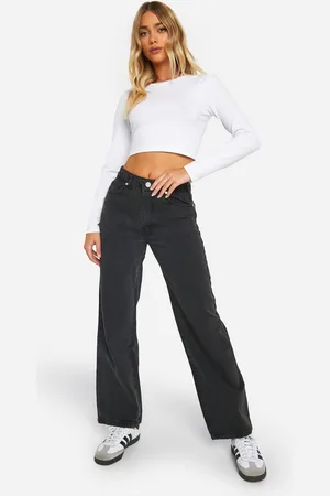 Boohoo Vaqueros Boyfriend Básicos De Tiro Alto