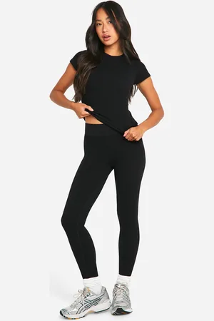 Boohoo Leggings De Canalé Sin Costuras