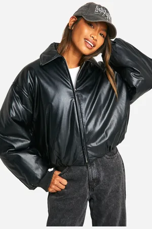 Boohoo Chaqueta Bomber De Cuero Sintético Acolchada