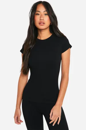 Boohoo Top De Manga Corta Y Canalé Sin Costuras