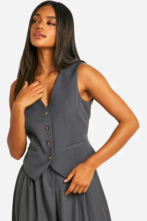 Boohoo Chaleco Jaspeado Con Botones De Imitación De Cuerno