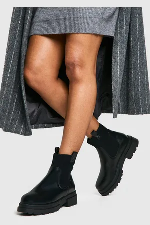 Boohoo Botas Chelsea De Holgura Ancha Gruesas Con Etiqueta