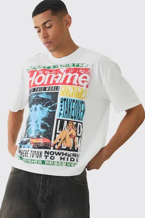 Boohoo Camiseta Oversize Recta Con Estampado Gráfico Homme Magazine