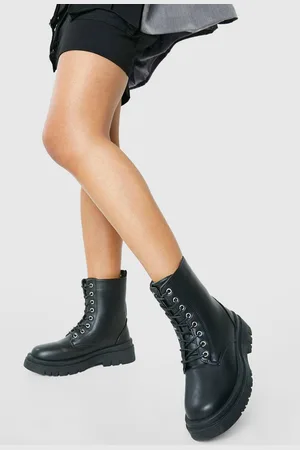 Boohoo Botas De Senderismo Con Cordones Cruzados