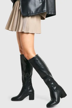Boohoo Botas Gruesas Básicas De Caña Alta Sin Cierre