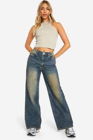 Boohoo Vaqueros Básicos De Pernera Ancha Y Tiro Alto