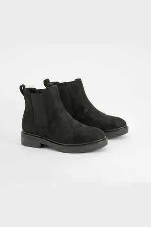 Boohoo Botas Chelsea Bajas De Holgura Ancha Con Panel
