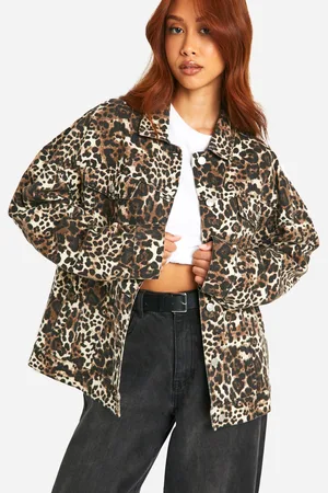 Boohoo Chaqueta Vaquera Con Estampado De Leopardo