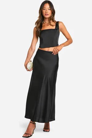 Boohoo Falda Tall Midaxi Lencera De Raso