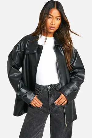 Boohoo Gabardina De Cuero Sintético Con Cinturón