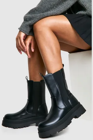 Boohoo Botas Chelsea De Holgura Ancha Gruesas Por El Tobillo
