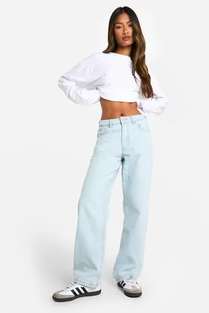 Boohoo Vaqueros Boyfriend Básicos De Tiro Alto
