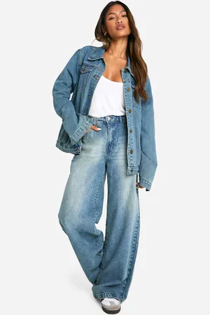 Boohoo Vaqueros Básicos De Pernera Ancha Y Tiro Alto