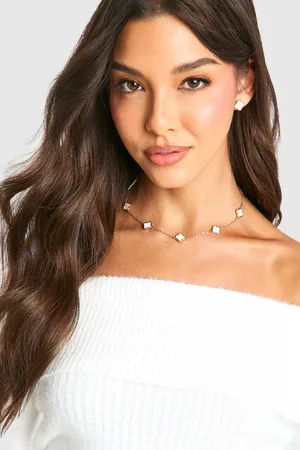Boohoo Collar Con Perlas Y Tréboles