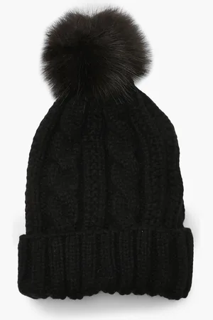 Boohoo Gorro De Punto En Ochos Con Pompones