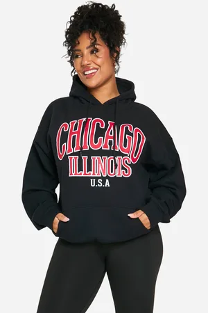 Boohoo Sudadera Plus Oversize Con Capucha Y Estampado Gráfico De Chicago