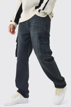 Boohoo Vaqueros Tall Cargo Rectos Sin Tratar