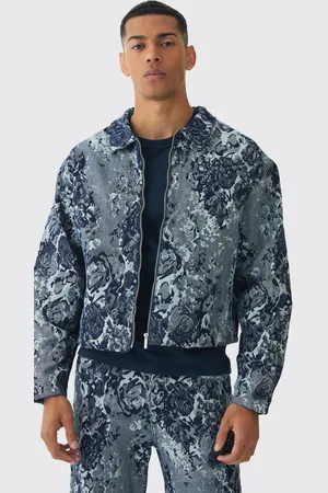 Boohoo Chaqueta Vaquera Recta De Jacquard Con Estampado De Flores
