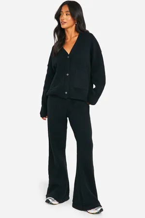 Boohoo Conjunto Coordinado Petite De Pantalón De Campana Y Cárdigan