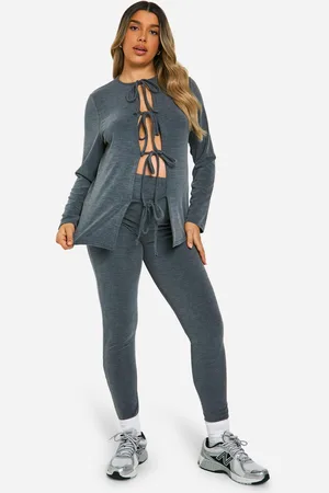 Boohoo Leggings Premamá De Canalé Texturizados