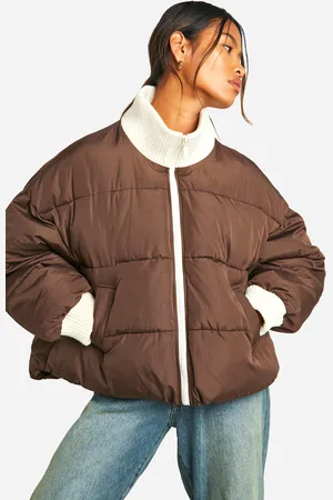 Boohoo Chaqueta Acolchada De Canalé En Contraste
