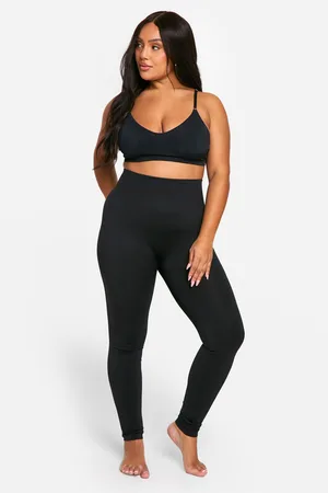 Boohoo Leggings Plus Sin Costuras Con Control De Barriga