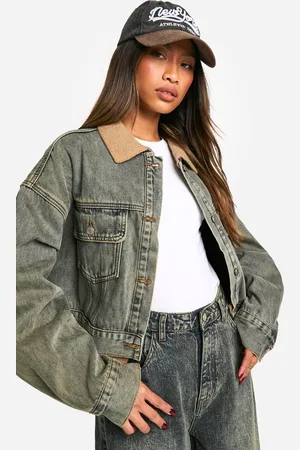 Boohoo Chaqueta Vaquera Con Detalle De Canalé