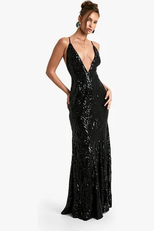 Boohoo Vestido Maxi De Tirantes Con Escote Pronunciado