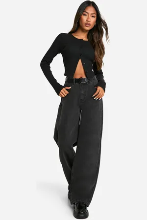 Boohoo Vaqueros Básicos De Pernera Ancha Y Tiro Alto