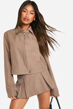 Boohoo Minifalda Entallada Plisada